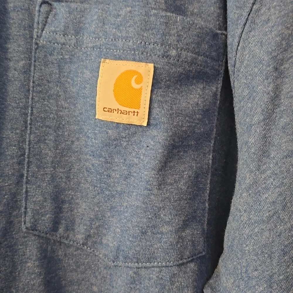 Carhartt Men's Blue Pocket T-Shirt - Picture 2 of 3
